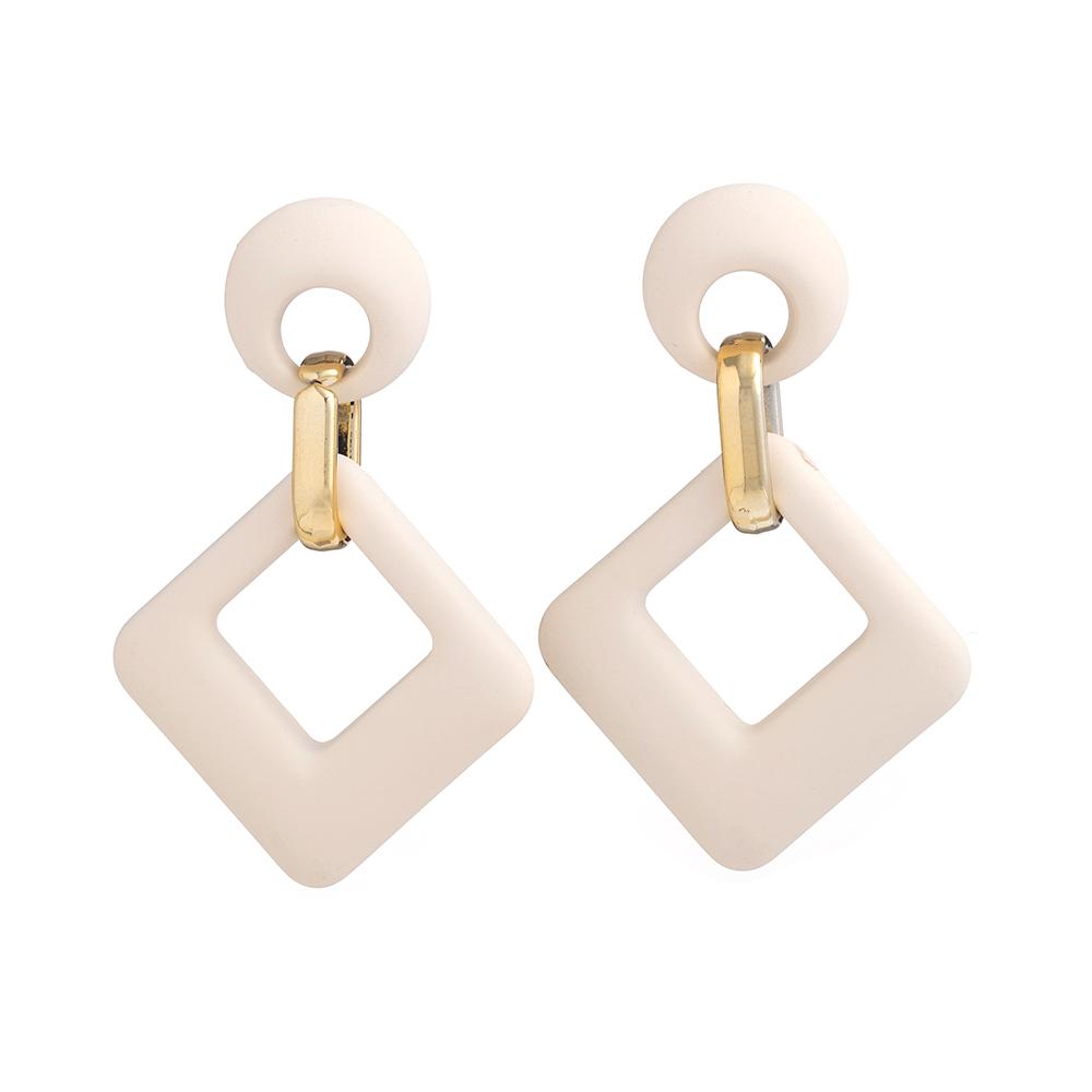 Pinkdudu 2024 Новые 12-цветные квадратные акриловые серьги-подвески, легкие роскошные многоцветные геометрические серьги для женщин, ювелирные изделия PD1488