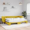 VidaXL Daybed with Trundle Bed and Mattress Yellow 80x200 Cm Velvet 3196713