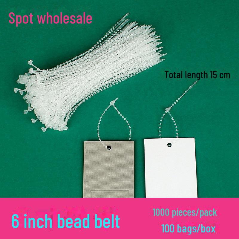 Прозрачный пластиковый шнурок с пряжкой для бирок на одежду