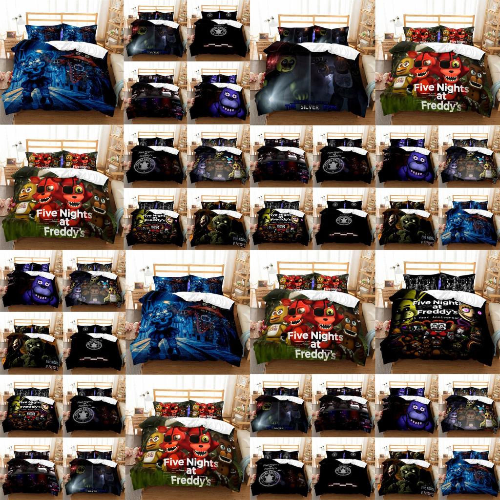Пять ночей у Фредди Мультяшный медведь Постельный комплект Пододеяльник с набором наволочек