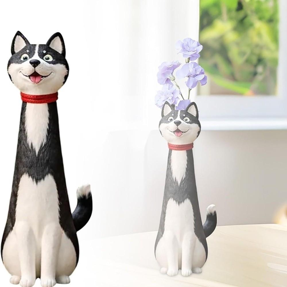 Handmade Dog Flower Vase Cartoon Animal Planter Modern Animal Flower Holder Home Decor