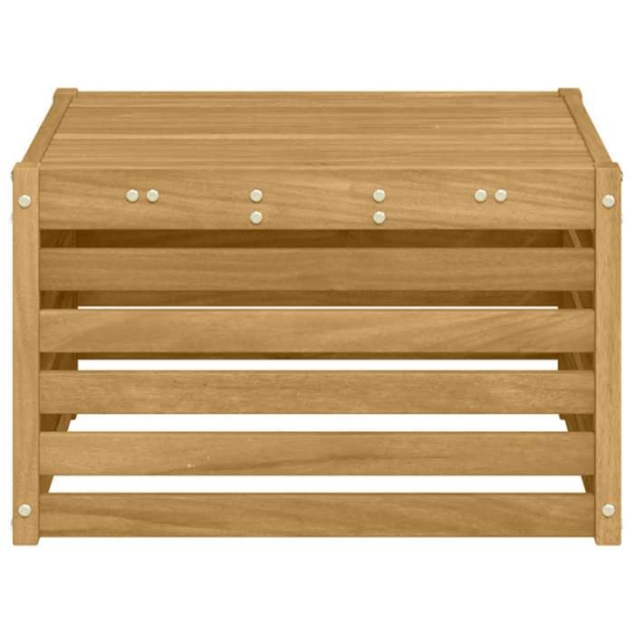 Maison Exclusive - Table de jardin Bois d'Acacia Massif Blanc 59 x 59 x 37 cm