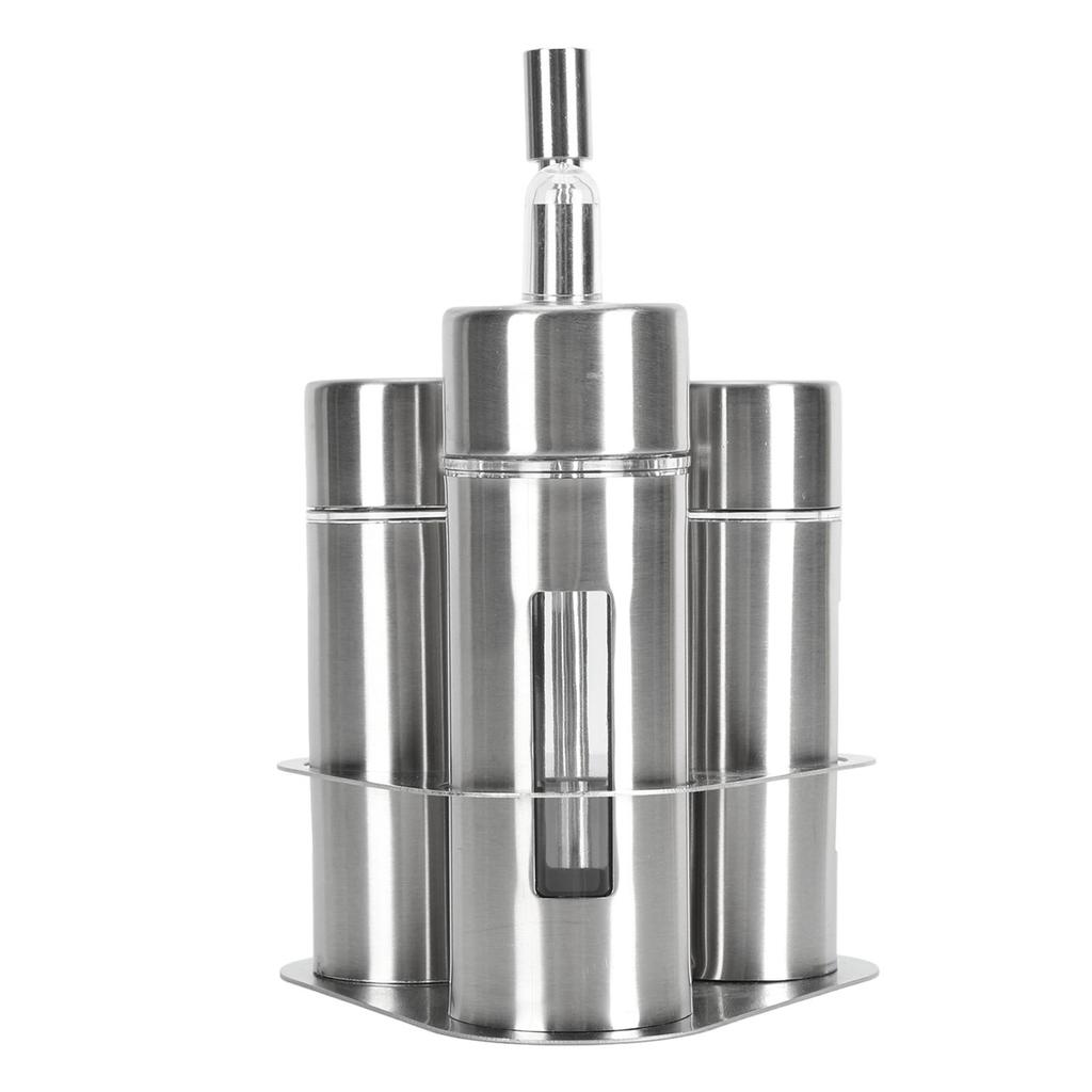 Spice Shaker 304 Stainless Steel with Viewing Window Pepper Shaker for Restaurant Home BBQ Salt 3 Bottle