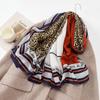 Autumn New Leopard Hit Colour Imitation Cotton Linen Silk Scarf Summer Travel Beach Sun Shawl Female Wild Warm Scarf