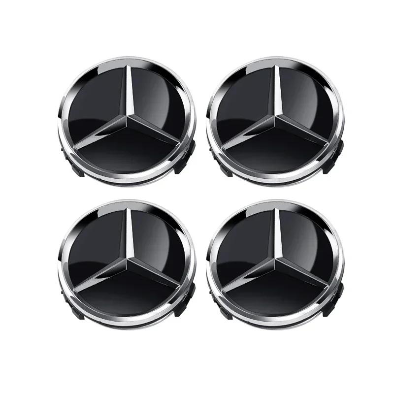 FHP3 4pcs 60mm Car wheel Hub Cap Emblem badge for Mercedes Benz C180 E300 GLC W163 W166 W167 W204 W205 W212 W213 X253 W117 W176 W164