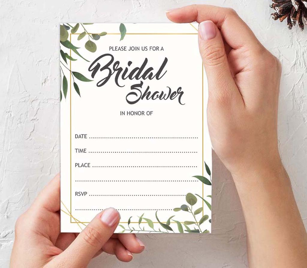 Inkdotpot 30 приглашений на девичник. Зелень. Приглашения на свадьбу в стиле «заполнение». Пустые.