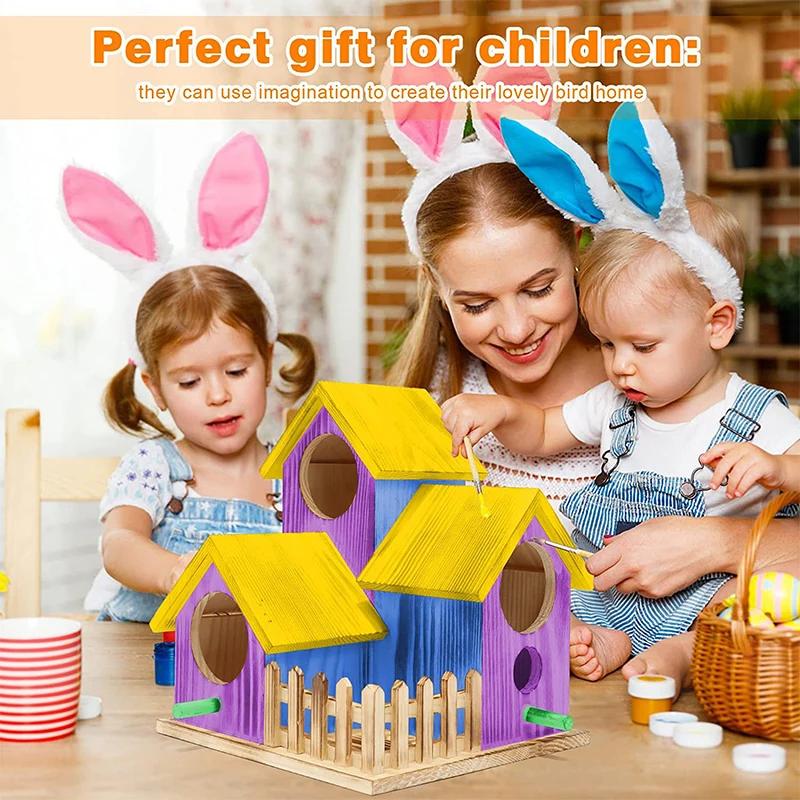 Outside Wooden Bird Nest Natural Wood Bird Hut Hummingbird House Clearance Bird Wild Nest Birdhouse Decor Garden For Craft Home