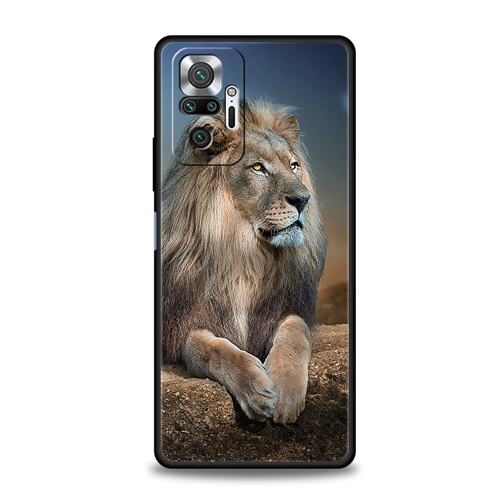 Чехол для телефона с животным Львом для Redmi Note 10 11 Pro K40 Gaming 11T 9T 7 8 8T 9 8A 9A 9C 9S Pro Мягкий ТПУ Ударопрочный Корпус Fundas Сумка