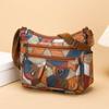 Women's Shoulder Bag Color Block Multi-Pocket Crossbody Bag Mobile Phone Bag Soft Leather Mother Bag