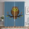 Cartoon Owl Modern Living Room Curtains for Camera Tulle for Bedroom Shades Halloween Decoration Partition Window Curtain Child