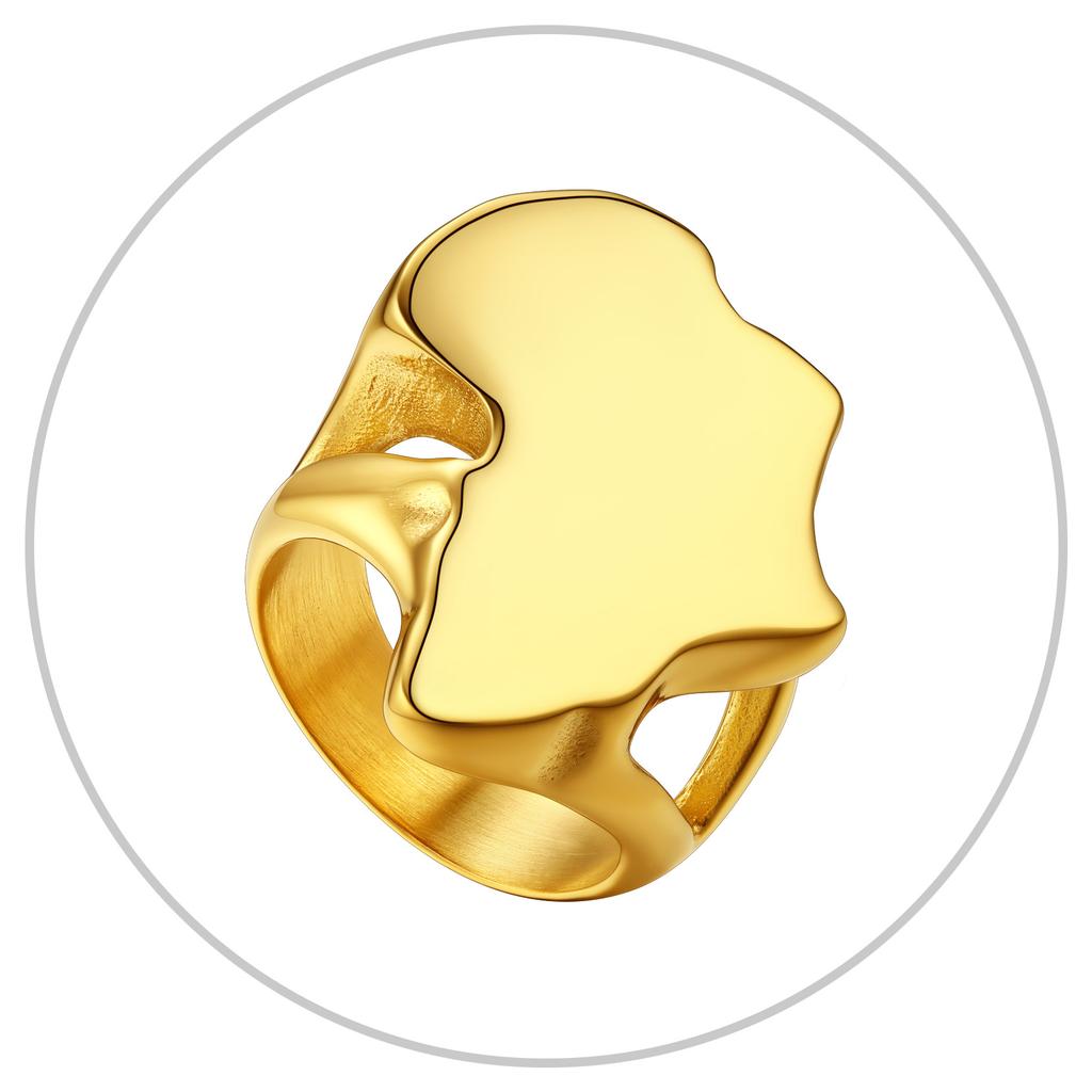 Большие кольца в виде карты Африки из нержавеющей стали для мужчин и женщин, сплошные / с вырезами, печатки с картой африканских стран, унисекс, ювелирный подарок