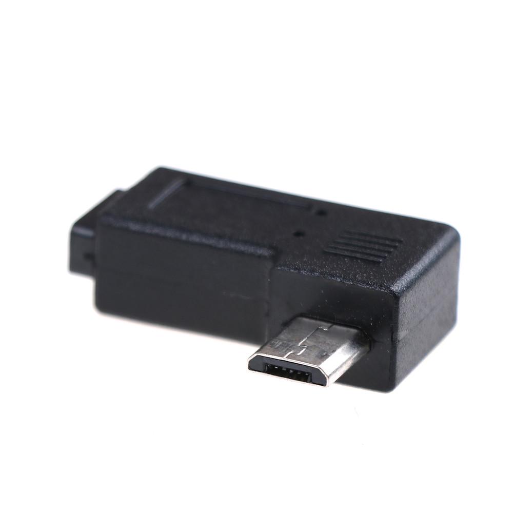 2 шт. 90 градусов микро левый и правый угол USB-переходники с разъемом «папа-мама» зарядное устройство