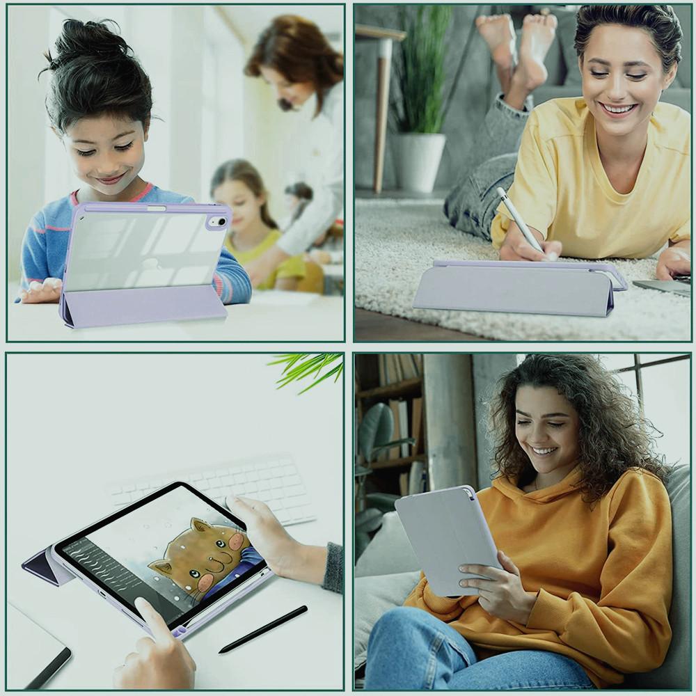 Жесткий кожаный чехол для iPad 9-го, 10-го поколения Pro 11 12,9, прозрачный чехол-держатель для карандашей для iPad Air 5 4 10,2, чехол для iPad Mini 6