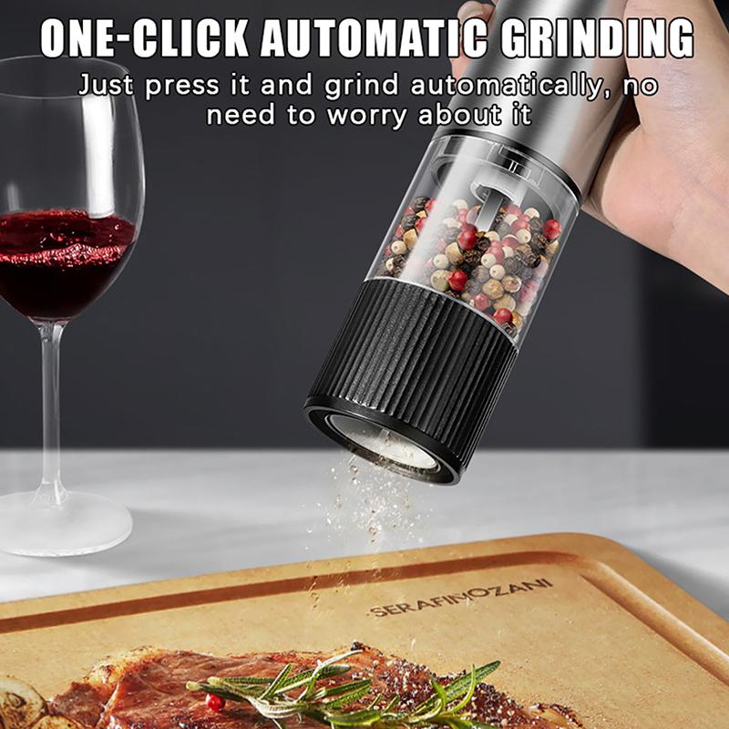 Automatic Electric Salt and Pepper Grinder USB Rechargeable Adjustable Coarseness Mill Perfect for Cooking Gift