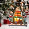 Christmas Village House Statue Figurine LED Lighted Lightweight Decor Gift for Tabletop