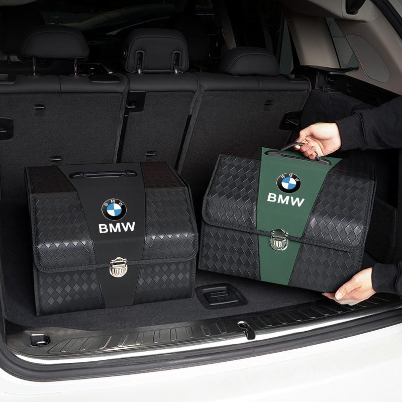 DKHN5 Carbon Fiber Leather Car Storage Box Leather Auto Trunk Organizer Stickers For BMW X1 X2 X3 X5 X4 X6 X7 G30 G20 G32 G11 G12 F40