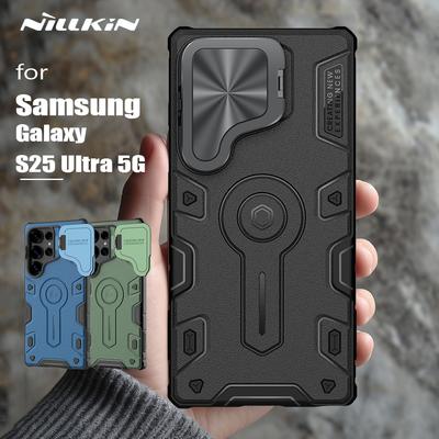 Чехол-подставка Nillkin Camshield Armor для Samsung Galaxy S25 Ultra 5G, тонкий чехол с подставкой для камеры, защитная крышка для объектива Samsung S25 Ultra