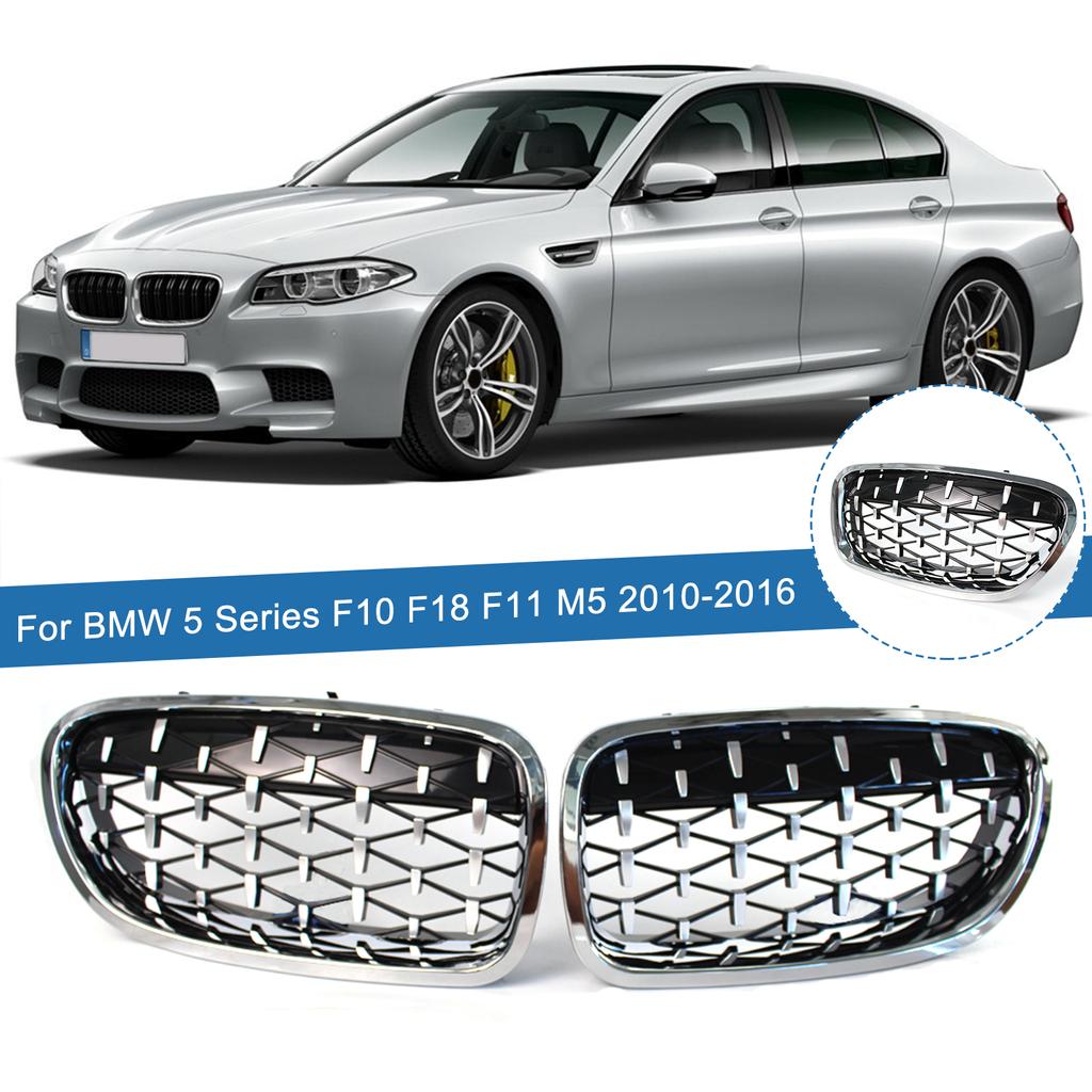 2шт автомобильные решетки переднего бампера ромбовидный стиль ноздри решетки гоночная решетка для BMW 5 серии F10 F11 F18 M5 528i 530i 535i