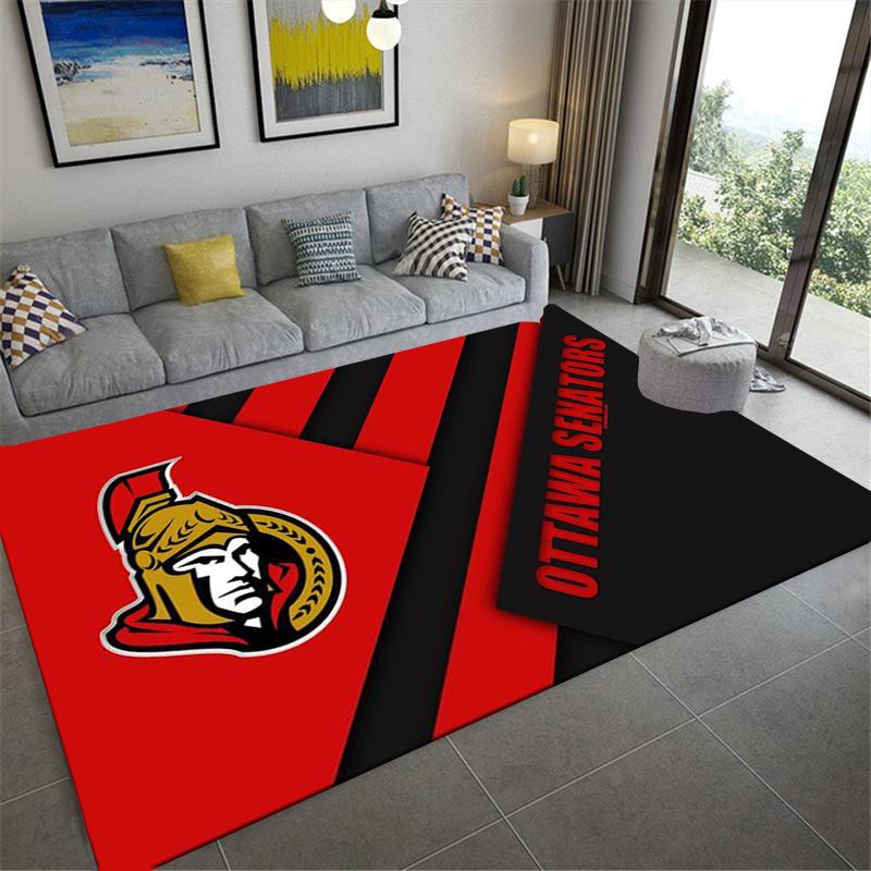 Ottawa Senators Carpet Rug for Living Room Bedroom Home Sofa Decoration,Kids play Non-slip Floor Mat