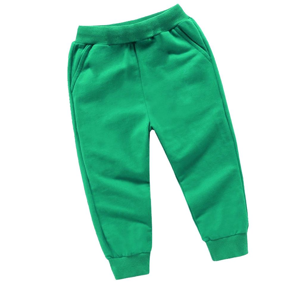 Winter Boys And Girls  Solid Color Sports Pants Long Pants