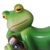 Lying Frog Figurine Planter Decoration Mini Frog Statue Resin Frog Holding Bottle Ornament for Garden Home Office Flower Pot Edge