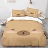 Anime Capybaras Duvet Cover Bedding Pillowcase Printed Children And Adult Set Queen Size Reactive Printing Quilt