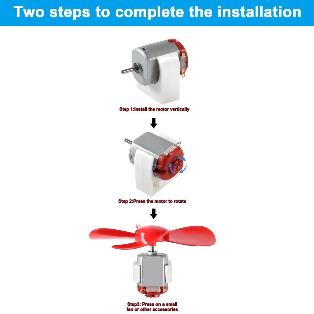 Наборы двигателей постоянного тока с аксессуарами для научных проектов «сделай сам», включая держатель батареи, переключатель, пропеллер и пластиковые шестерни