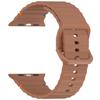 Силиконовый ремешок с волнистым узором: Совместим с Apple Watch Series 7/8/9/10, Цветная пряжка, Ультра сменный ремешок