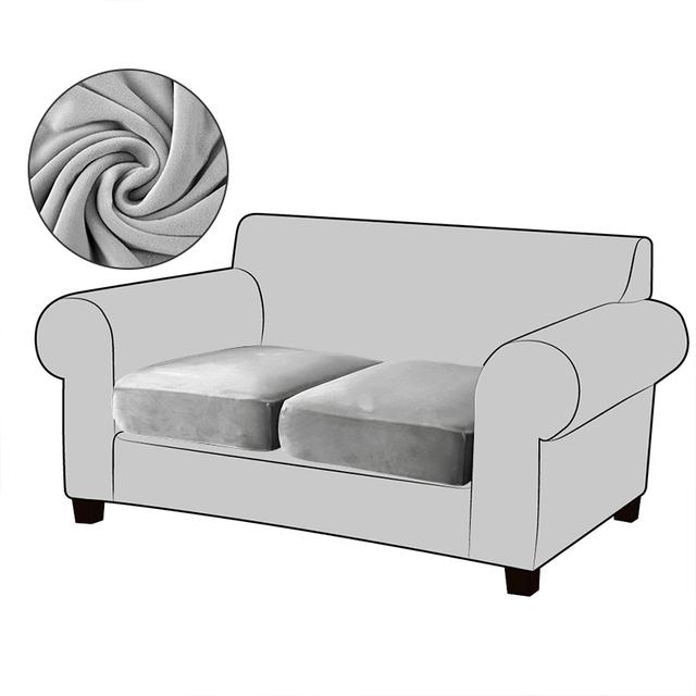 Бархатные чехлы на сиденья дивана для гостиной, плюшевые чехлы на диванные подушки, толстые мягкие эластичные диваны, чехол для дивана, защита для мебели