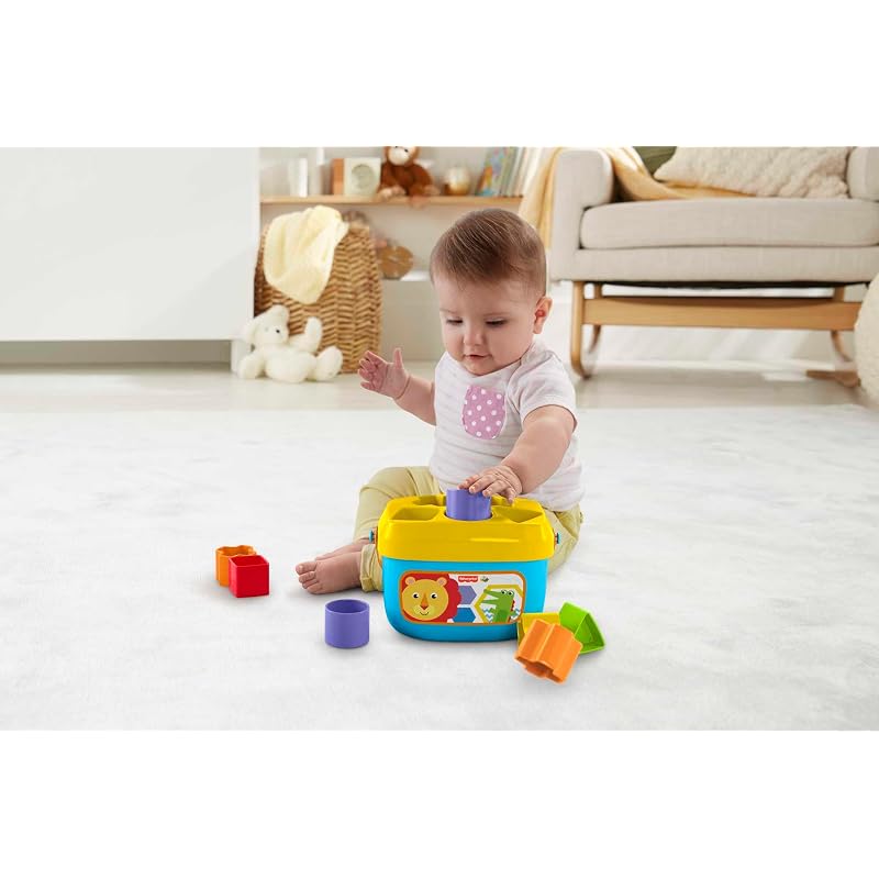 Fisher-Price Детские Первые Кубики Тропический Лес (6 месяцев и старше) Детский развивающий набор кубиков (FFC84)