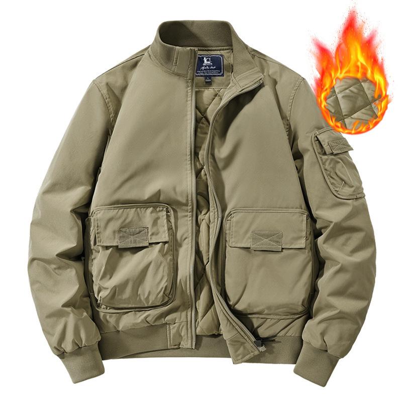 Новая мужская повседневная куртка на весну и осень, многокарманная летная куртка, универсальная ретро-американская бейсбольная майка