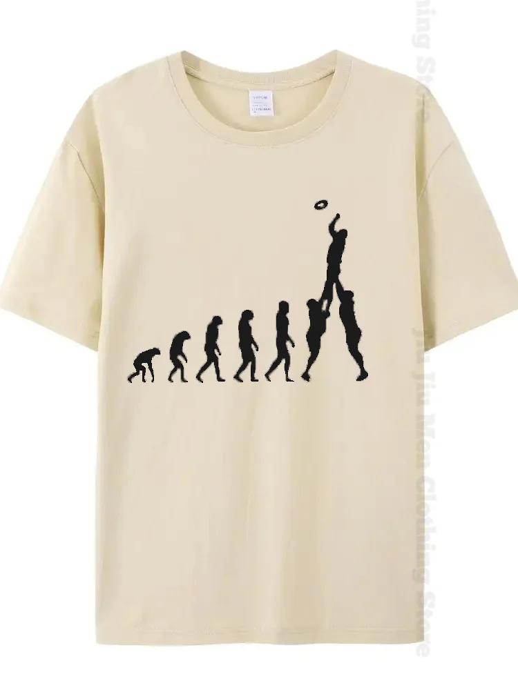 Регби Эволюция Новинка Смешная Футболка Мужская Черная Топы Футболка Хипстер Оверсайз Футболка Мужская Толстовка Футболки Мода Харадзюку Футболки
