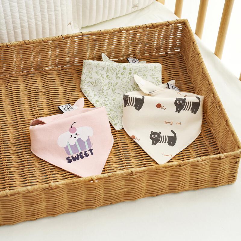 Tongtai Baby Pure Cotton Triangle Bib