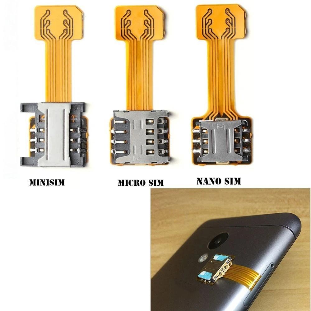 Практичный DIY TF для Micro SD Extender Dual SIM Card Adapter Hybrid Sim Slot Nano Cato