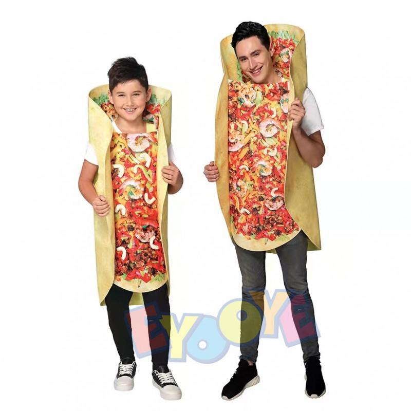 Halloween Costume Adult Kids Taco Cosplay Outfit Fun Party Role Play Fancy Dress Family Gathering