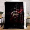 Arsenal Emblem Dark Red Theme printed Flannel blanket for bedroom, living room, sofa, and nap