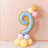 1 Set of 15pcs 32inch Donut Number Balloon Column Set,Children's Birthday Party Decorations