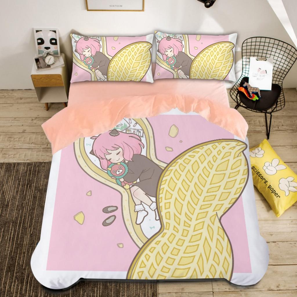 Spy X Family Anya Duvet CoverAnime Spy Family Bedding CollectionBoys Girls Twin Queen Size Quilt Cover With Pillowcase