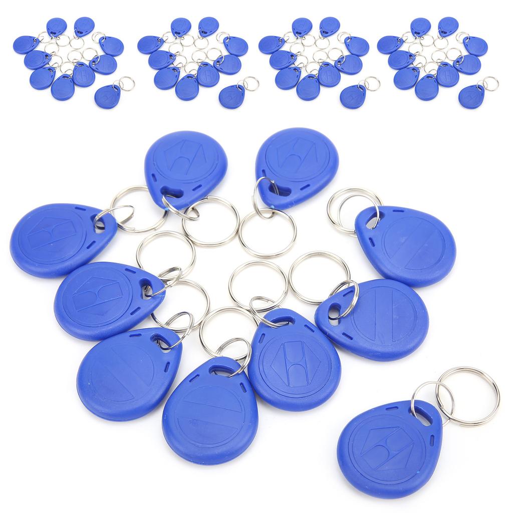 50pcs ID Card Key Fob Token Tag 125KHZ Rewritable Universal for Access Control Elevator Parking
