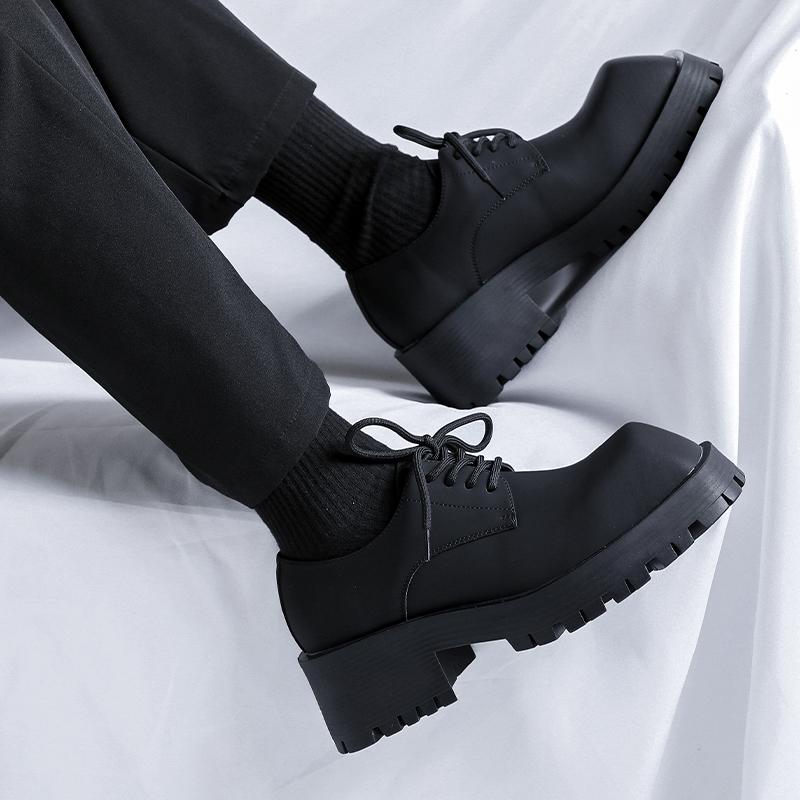 Модные мужские туфли на толстой подошве для торжественных случаев Высококачественный универсальный стиль Модные мужские туфли для вечеринок на открытом воздухе для прогулок, увеличивающие рост