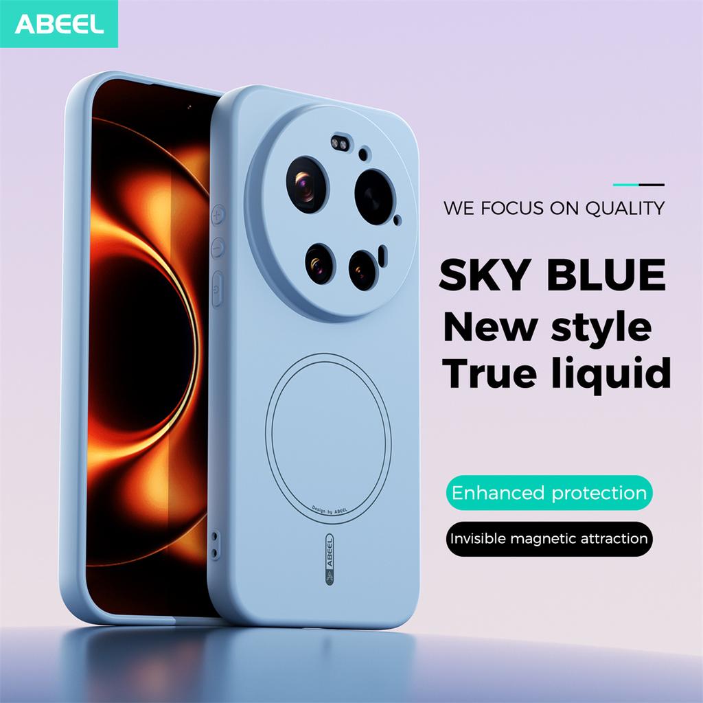 For Xiaomi 17 15 Ultra 15 Pro Phone Case Magnetic Skin Feeling Liquid Silicone Shockproof Cover for Xiaomi 15S 17 Pro Max Cases