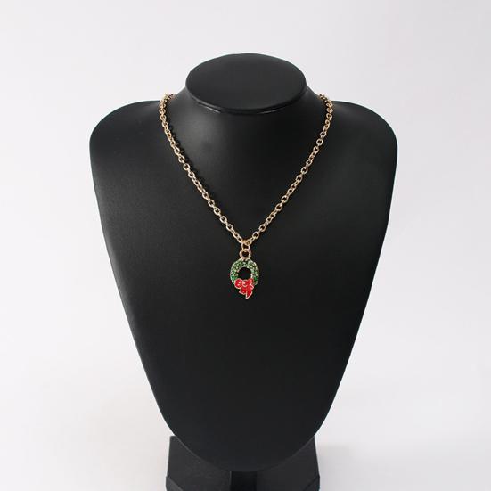 Женское ожерелье, декоративное универсальное блестящее ожерелье с подвеской на рождественскую тематику для повседневного ношения