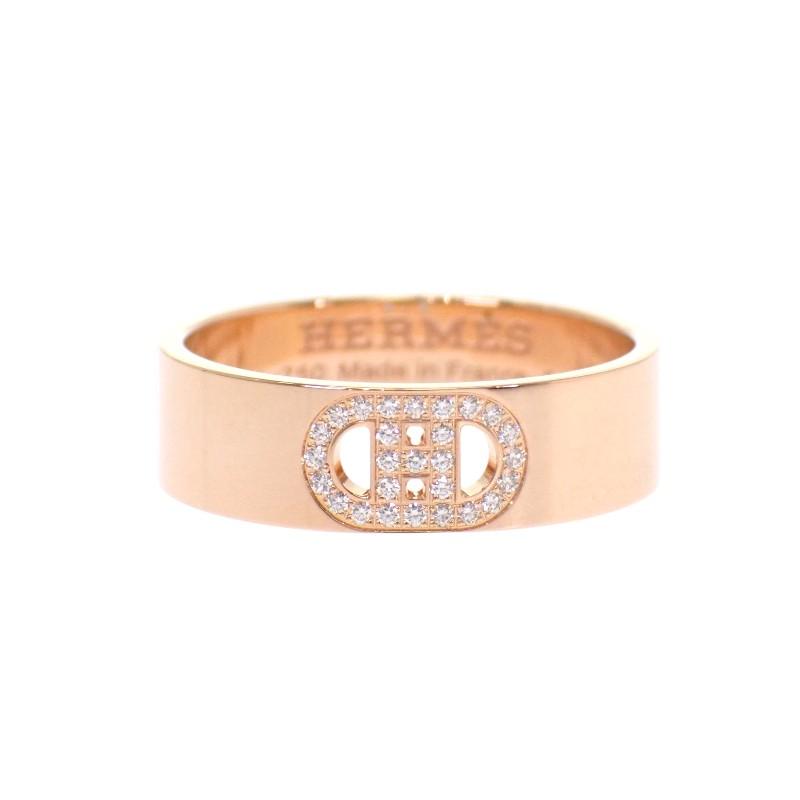 HERMES  H115601B #13(JP Size)  ring K18 Pink Gold Women