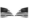 Distressed American Flag Window Decal For Dodge Challenger