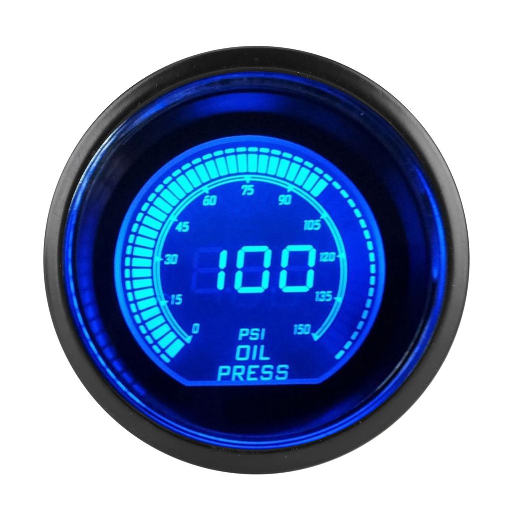 Universal Oil Pressure Gauge for EVO Series 12V 52mm 0‑150psi Dual Color Auto Instrument W Sensor