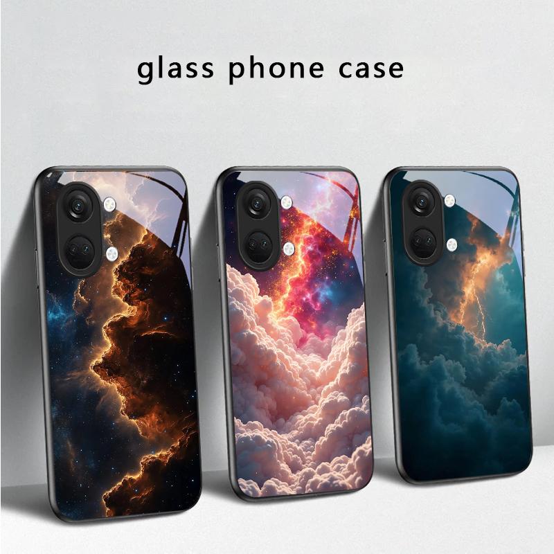 Горячий оранжево-золотой цвет Для OnePlus Ace 2 3 2V 5 Pro Nord CE 2T 2 3 Lite N20 N30 6 7T 8 8T 9 10 Pro 11R 12R 13R Стеклянный чехол для телефона