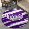 Kings Basketball Team Logo Round Rug for Livingroom,Bedroom, Palyroom, Chair Rug, Area rug, Circle Carpet, Large Size Fan Christmas gift