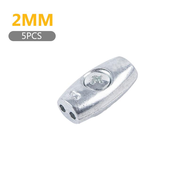 1/5Pcs 2/3/4/6/8Mm Cable Clamp Thread Wire Rope Grip Cable Simplex Clamps