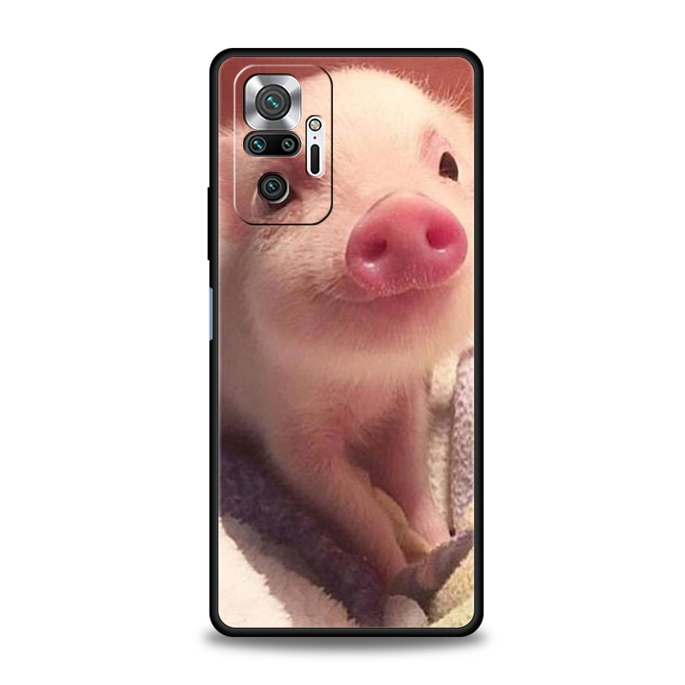 Чехол для телефона для Xiaomi Redmi Note 14 13 12 5G 11 10 Pro Plus 4G 9S 9 14C 13C 12C 10C 9C 9A Мягкий ТПУ Чехол Милая маленькая Розовая Свинка