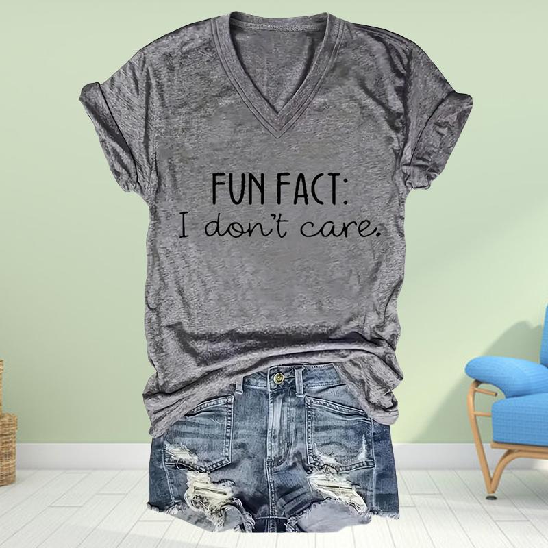 Fun Cat Painting Blouses Short Sleeved V-Neck T Shirts Casual